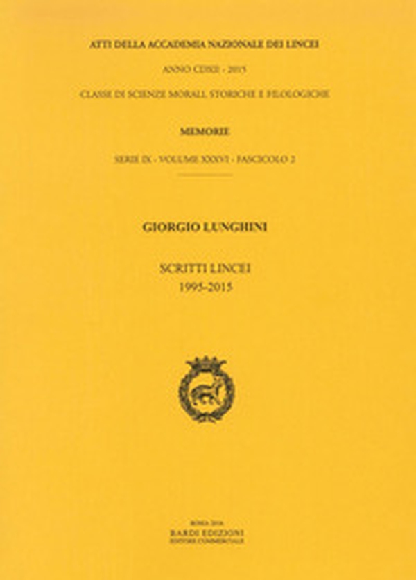 Atti dell'Accademia Nazionale dei Lincei. Serie IX. Rendiconti della classe di scienze morali, storiche e filologiche, memorie - Librerie.coop Atti dell'Accademia Nazionale dei Lincei. Serie IX. Rendiconti della classe di scienze morali, storiche e filologiche, memorie - Librerie.coop