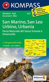 Carta escursionistica n. 2455 - San Marino, San Leo, Urbino, Urbania, 1:50.000 - Librerie.coop