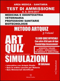 Artquiz simulazioni. Test di ammissione a: medicina, odontoiatria, professioni sanitarie. Area medica-sanitaria - Librerie.coop