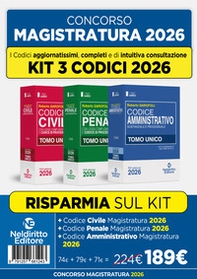 Kit 3 codici normativi Civile, Penale e Amministrativo 2026 per il concorso in magistratura prove scritte giugno 2026 - Librerie.coop
