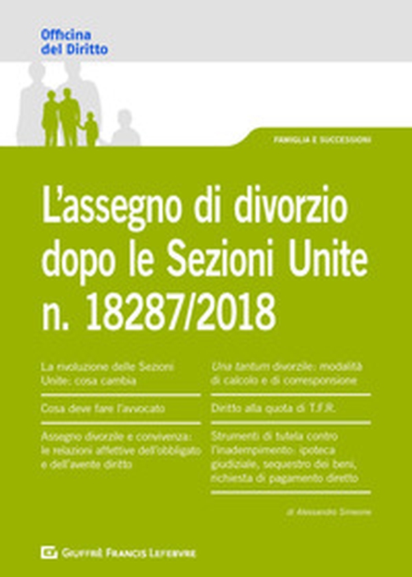 L'assegno di divorzio dopo le Sezioni Unite n.18287/2018 - Librerie.coop