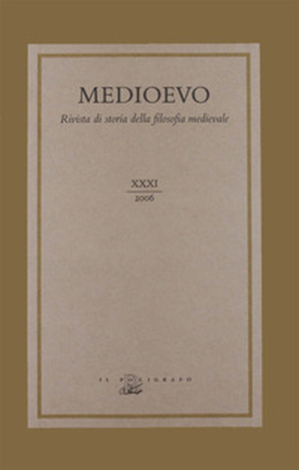 Medioevo. Rivista di storia della filosofia medievale - Librerie.coop Medioevo. Rivista di storia della filosofia medievale - Librerie.coop