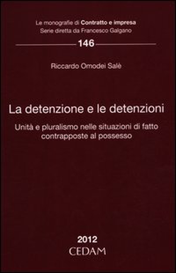 La detenzione e le detenzioni. Unità e pluralismo nelle situazioni di fatto contrapposte al possesso - Librerie.coop La detenzione e le detenzioni. Unità e pluralismo nelle situazioni di fatto contrapposte al possesso - Librerie.coop