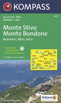 Carta escursionistica n. 687. Trentino, Veneto. Monte Stivo, Monte Bo ndone, Rovereto, Mori, Arco 1:25.000. Adatto a GPS. Digital map. DVD-ROM - Librerie.coop