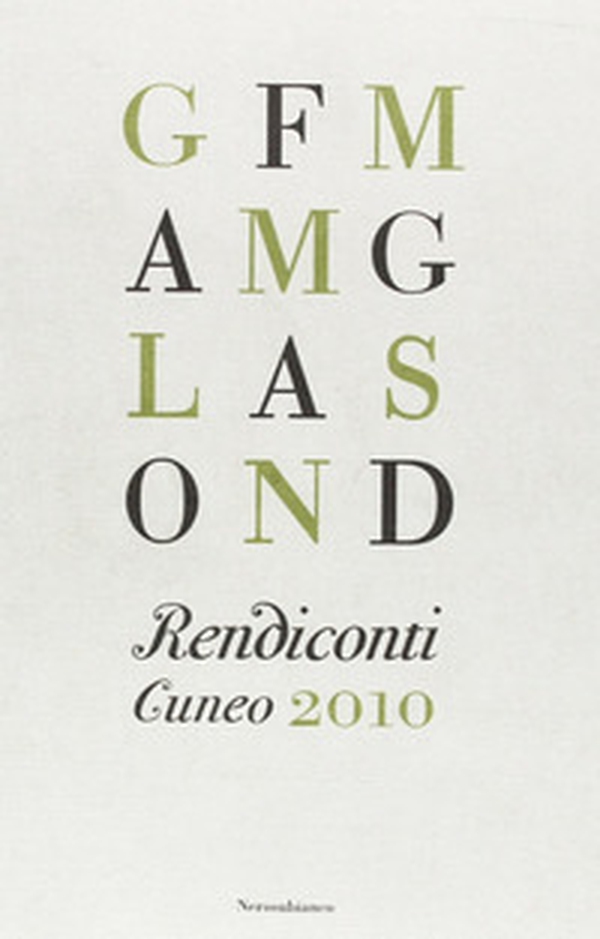Rendiconti. Cuneo 2010 - Librerie.coop Rendiconti. Cuneo 2010 - Librerie.coop