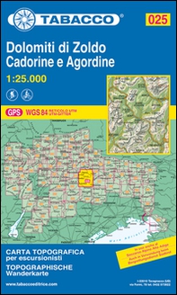 Dolomiti di Zoldo, Cadorine e Agordine 1:25.000 - Librerie.coop