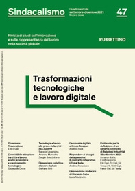 Sindacalismo. Rivista di studi sull'innovazione e sulla rappresentanza del lavoro nella società globale - Librerie.coop Sindacalismo. Rivista di studi sull'innovazione e sulla rappresentanza del lavoro nella società globale - Librerie.coop