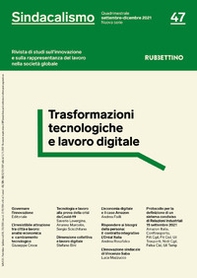 Sindacalismo. Rivista di studi sull'innovazione e sulla rappresentanza del lavoro nella società globale - Librerie.coop