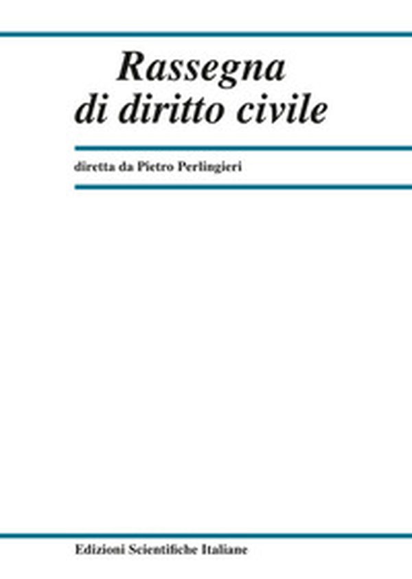 Rassegna di diritto civile - Vol. 4 - Librerie.coop Rassegna di diritto civile - Vol. 4 - Librerie.coop