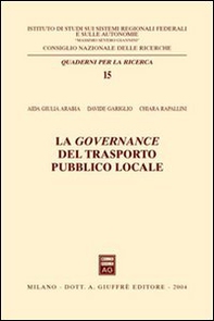 La governance del trasporto pubblico locale - Librerie.coop La governance del trasporto pubblico locale - Librerie.coop