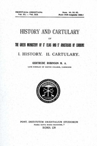History and cartulary of the Greek monastery of St. Elias and St. Anastasius of Carbone - Librerie.coop