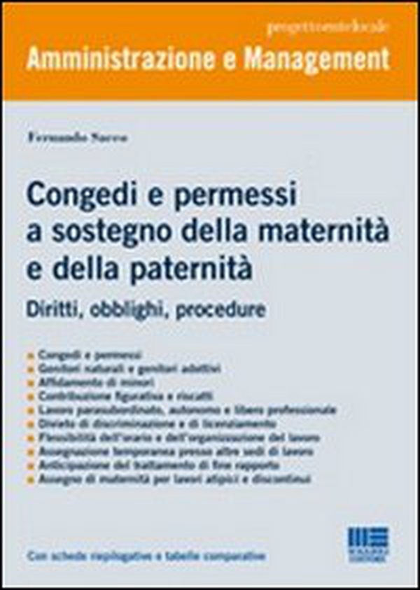 Congedo e permessi a sostegno della maternità e della paternità. Diritti, obblighi, procedure - Librerie.coop Congedo e permessi a sostegno della maternità e della paternità. Diritti, obblighi, procedure - Librerie.coop