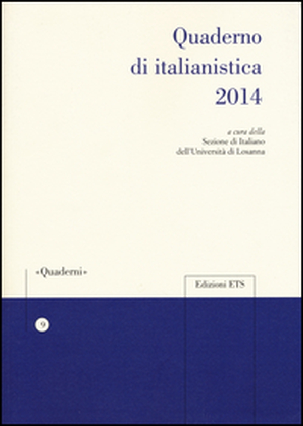Quaderno di italianistica 2014 - Librerie.coop Quaderno di italianistica 2014 - Librerie.coop