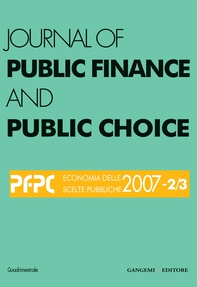 Journal of public Finance and Public Choice n. 2-3/2007 - Librerie.coop Journal of public Finance and Public Choice n. 2-3/2007 - Librerie.coop
