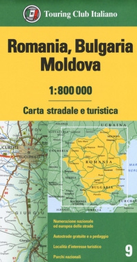 Romania. Bulgaria. Moldavia 1:800.000. Carta stradale e turistica - Librerie.coop