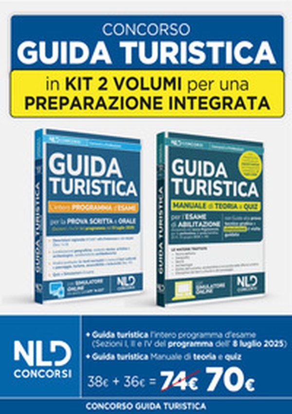 Kit Guida turistica per l'esame di abilitazione. Manuale guida turistica di teoria e quiz + Guida turistica l'intero programma d'esame per la prova scritta e orale - Librerie.coop Kit Guida turistica per l'esame di abilitazione. Manuale guida turistica di teoria e quiz + Guida turistica l'intero programma d'esame per la prova scritta e orale - Librerie.coop