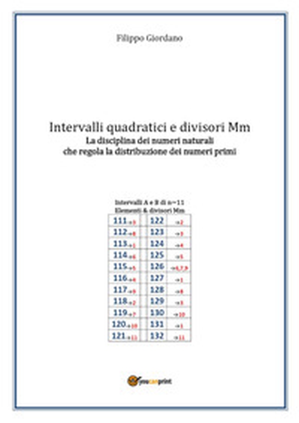 Intervalli quadratici e divisori Mm. La disciplina dei numeri naturali che regola la distribuzione dei numeri primi - Librerie.coop Intervalli quadratici e divisori Mm. La disciplina dei numeri naturali che regola la distribuzione dei numeri primi - Librerie.coop