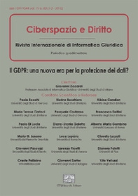 Ciberspazio e diritto. Il GDPR: una nuova era per la protezione dei dati? - Vol. 1-2 - Librerie.coop Ciberspazio e diritto. Il GDPR: una nuova era per la protezione dei dati? - Vol. 1-2 - Librerie.coop