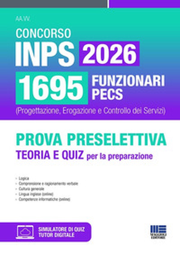 Concorso INPS 2026 1695 funzionari PECS (Progettazione, Erogazione e Controllo dei Servizi). Prova preselettiva teoria e quiz per la preparazione - Librerie.coop