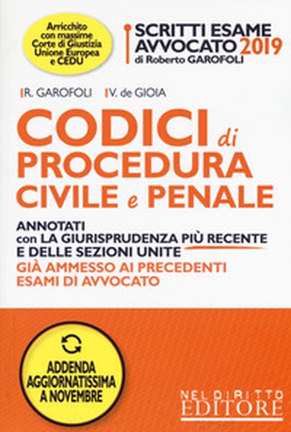 Scritti esame avvocato 2019. Codici di procedura civile e penale annotati con la giurisprudenza più recente e delle sezioni unite - Librerie.coop Scritti esame avvocato 2019. Codici di procedura civile e penale annotati con la giurisprudenza più recente e delle sezioni unite - Librerie.coop