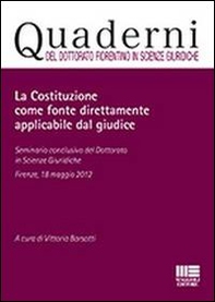 La Costituzione come fonte direttamente applicabile dal giudice - Librerie.coop