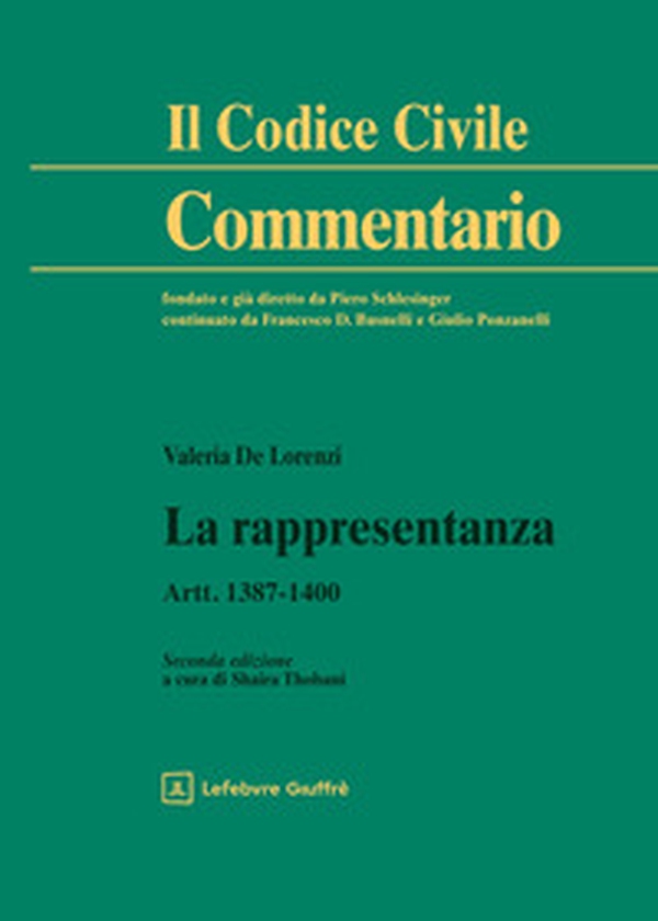La rappresentanza. Artt. 1387-1400 - Librerie.coop