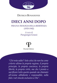 Dieci anni dopo. Per una teologia della resistenza (1933-1942) - Librerie.coop