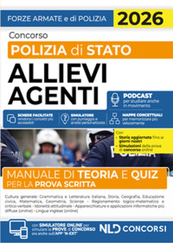Concorso Polizia di Stato allievi agenti. Manuale di teoria e quiz per la prova scritta 2026 - Librerie.coop
