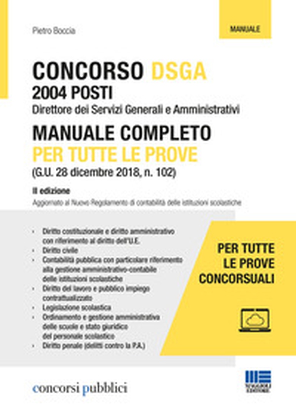 Concorso DSGA. Manuale completo per tutte le prove - Librerie.coop Concorso DSGA. Manuale completo per tutte le prove - Librerie.coop