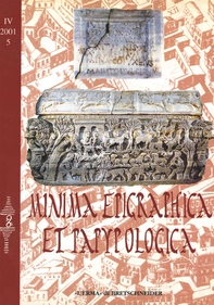 Minima Epigraphica et Papyrologica. Anno IV, 2001, fasc. 5 - Librerie.coop