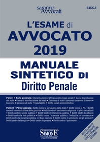 L'Esame orale di Avvocato 2019 Manuale sintetico di Diritto Penale - Parte generale - Parte speciale - Librerie.coop