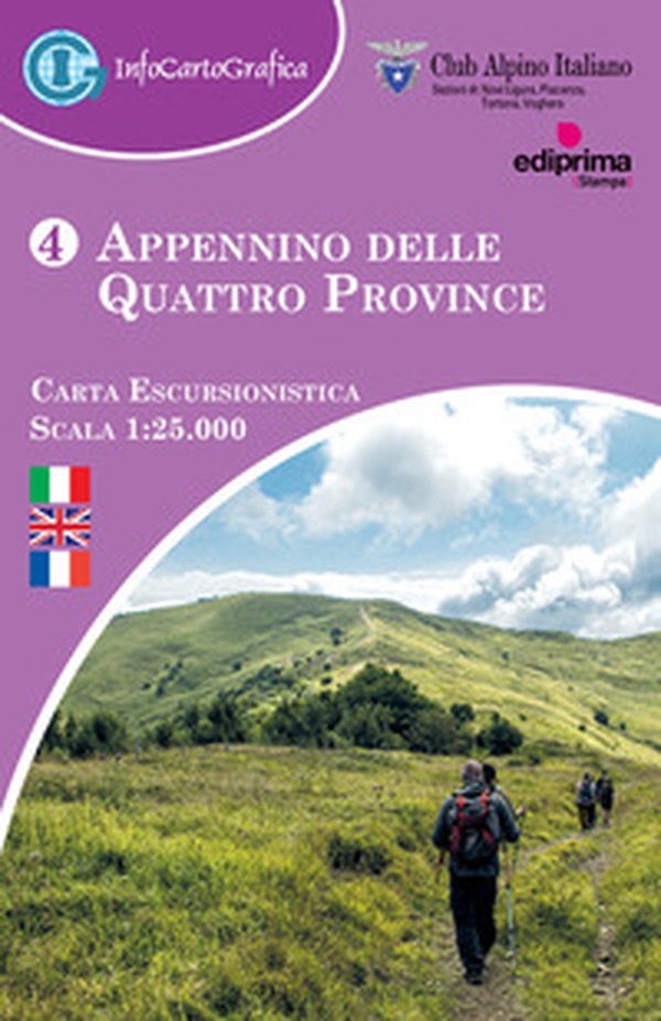 Appennino delle Quattro Province. Carta escursionistica 1:25.000 - Librerie.coop
