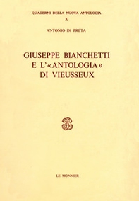 Giuseppe Bianchetti e l'«Antologia» di Vieusseux - Librerie.coop