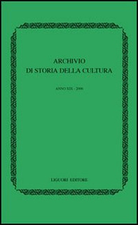 Archivio di storia della cultura (2006) - Librerie.coop