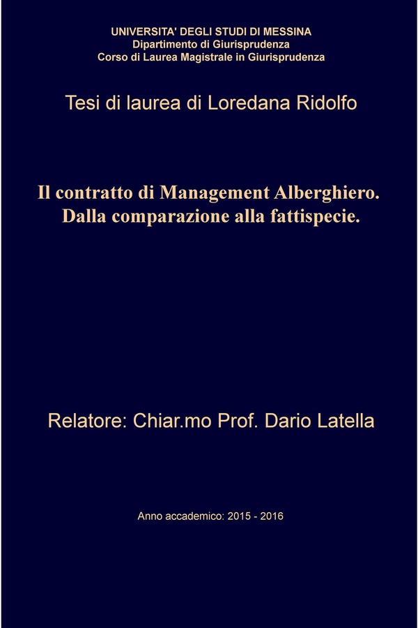 Il contratto di Management Alberghiero. Dalla comparazione alla fattispecie. - Librerie.coop Il contratto di Management Alberghiero. Dalla comparazione alla fattispecie. - Librerie.coop