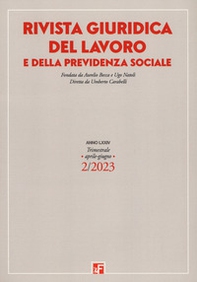 Rivista giuridica del lavoro e della previdenza sociale - Vol. 2 - Librerie.coop