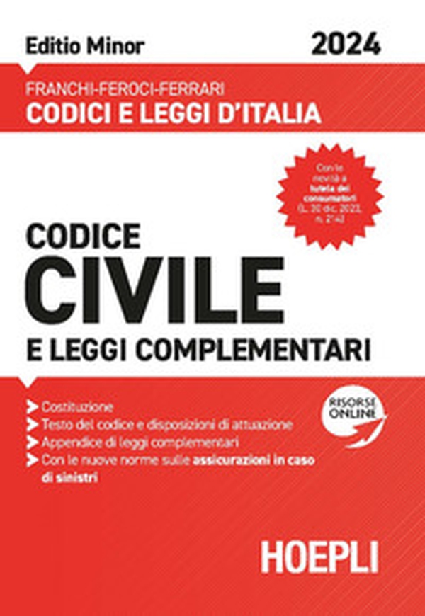 Codice civile e leggi complementari 2024. Ediz. minor - Librerie.coop Codice civile e leggi complementari 2024. Ediz. minor - Librerie.coop