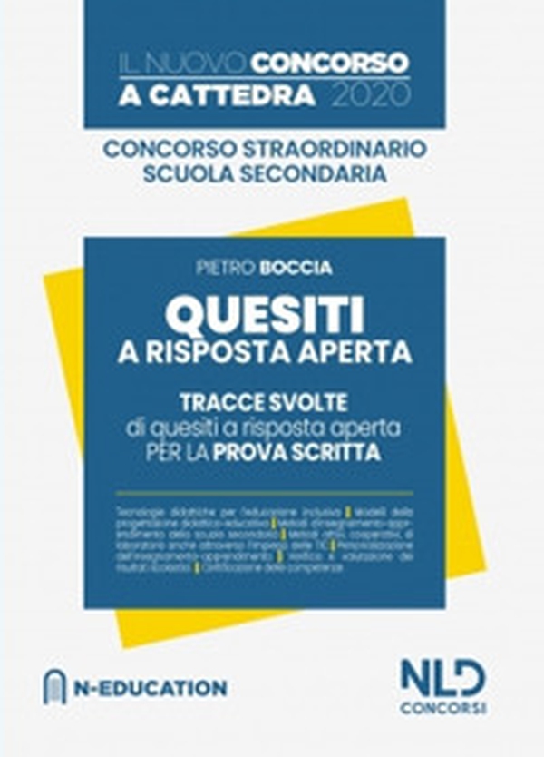 Concorso a cattedra 2020: Quesiti a risposta aperta. Tracce svolte di quesiti a risposta aperta per la prova scritta. Concorso straordinario scuola secondaria - Librerie.coop Concorso a cattedra 2020: Quesiti a risposta aperta. Tracce svolte di quesiti a risposta aperta per la prova scritta. Concorso straordinario scuola secondaria - Librerie.coop