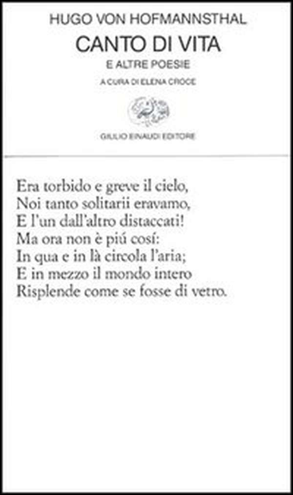 Canto di vita e altre poesie - Librerie.coop