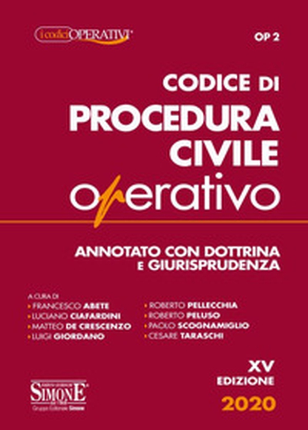 Codice di procedura civile operativo. Annotato con dottrina e giurisprudenza - Librerie.coop Codice di procedura civile operativo. Annotato con dottrina e giurisprudenza - Librerie.coop