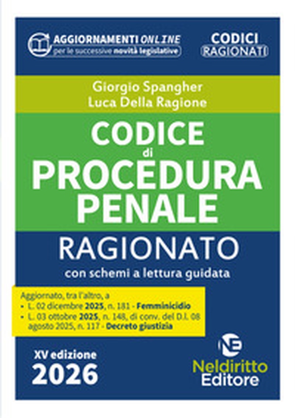 Codice di procedura penale ragionato 2026 - Librerie.coop