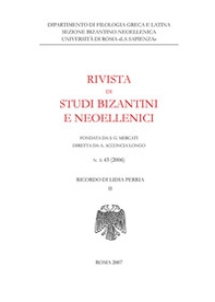 Rivista di studi bizantini e neoellenici. Ediz. anastatica - Librerie.coop