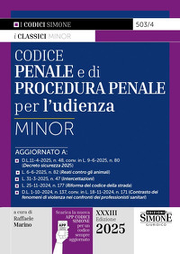 Codice penale e di procedura penale per l'udienza. Ediz. minor - Librerie.coop Codice penale e di procedura penale per l'udienza. Ediz. minor - Librerie.coop