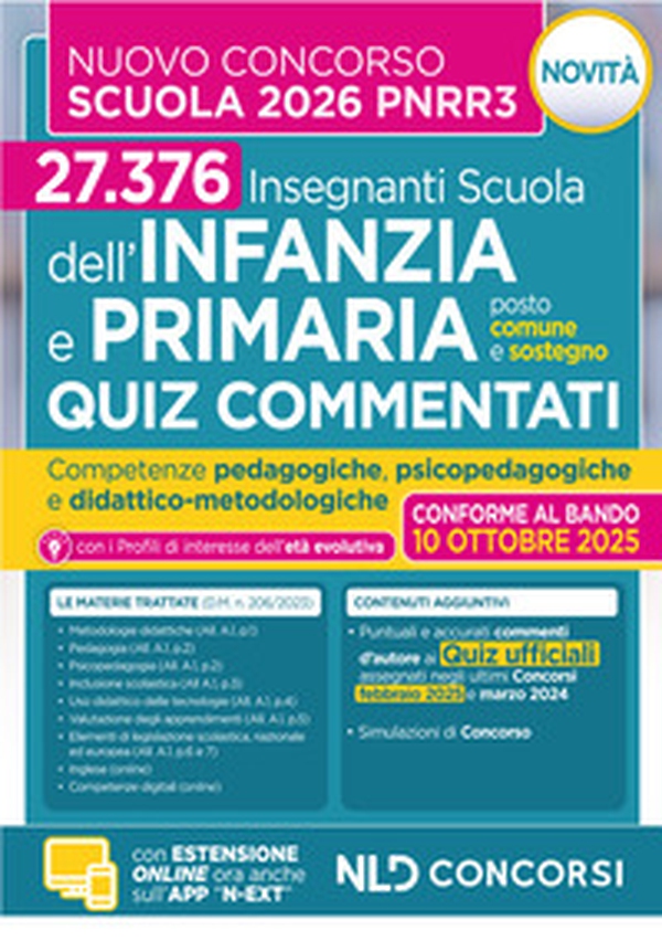 Concorso Scuola PNRR3. Quiz commentati per il Concorso Scuola dell'Infanzia e primaria 2025-2026 - Librerie.coop Concorso Scuola PNRR3. Quiz commentati per il Concorso Scuola dell'Infanzia e primaria 2025-2026 - Librerie.coop