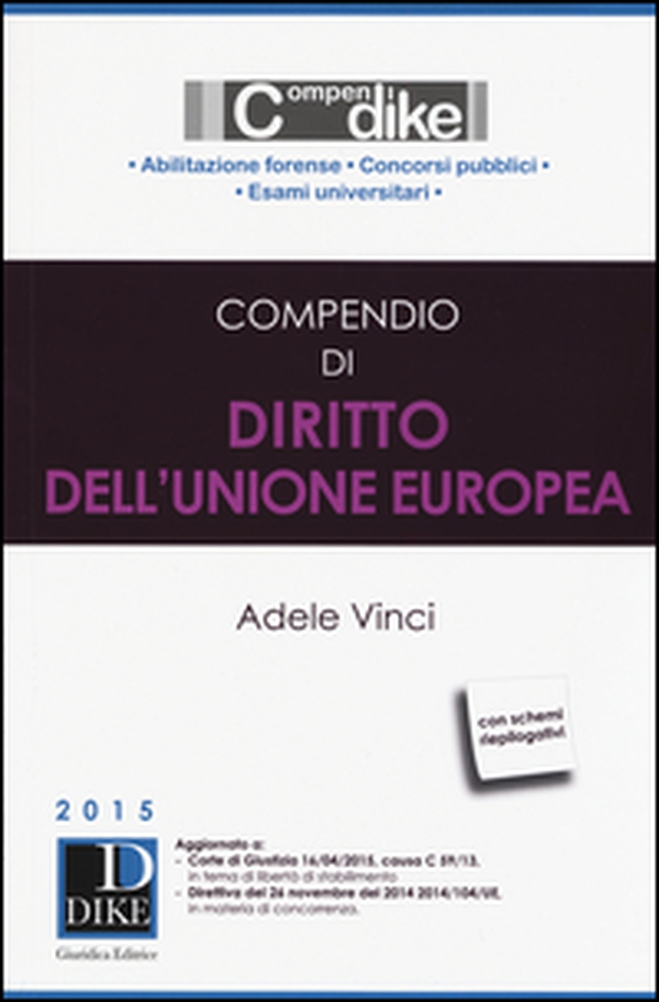 Compendio di diritto dell'Unione Europea - Librerie.coop Compendio di diritto dell'Unione Europea - Librerie.coop