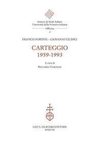 Carteggio 1959-1993 - Librerie.coop Carteggio 1959-1993 - Librerie.coop