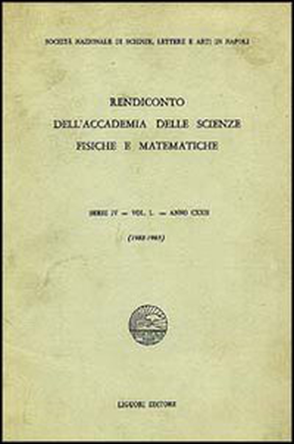 Rendiconto dell'Accademia delle scienze fisiche e matematiche. Serie IV - Librerie.coop Rendiconto dell'Accademia delle scienze fisiche e matematiche. Serie IV - Librerie.coop