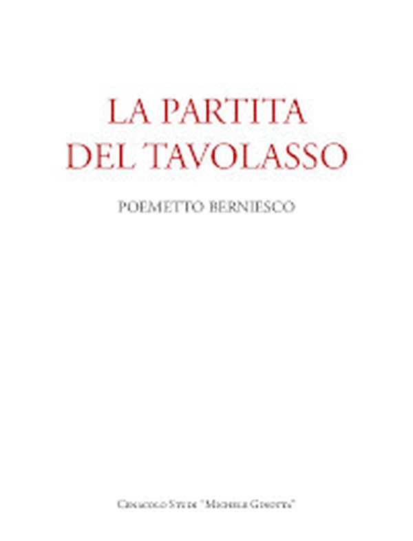 La partita del Tavolasso. Poemetto berniesco - Librerie.coop La partita del Tavolasso. Poemetto berniesco - Librerie.coop