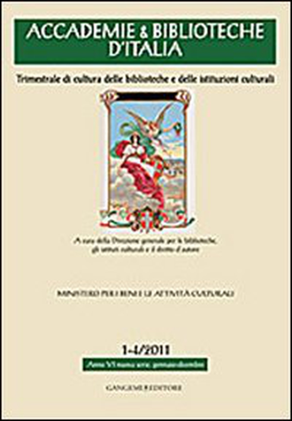 Accademie & biblioteche d'Italia (2011) vol. 1-4 - Librerie.coop Accademie & biblioteche d'Italia (2011) vol. 1-4 - Librerie.coop