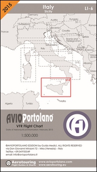Avioportolano. VFR flight chart LI 6 Italy Sicily. ICAO annex 4 - EU-Regulations compliant. Ediz. italiana e inglese - Librerie.coop